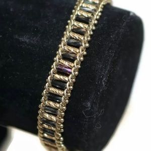 PREMIER DESIGNS  Gold Tone & Shiny Stone Bracelet